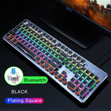 Load image into Gallery viewer, Blue Switch Metal Panel Colorful Gaming Backlit Keyboard
