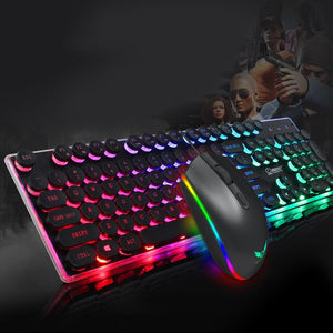 Backlit Gaming Keyboard USB Wired 104 keys Rainbow Illuminated